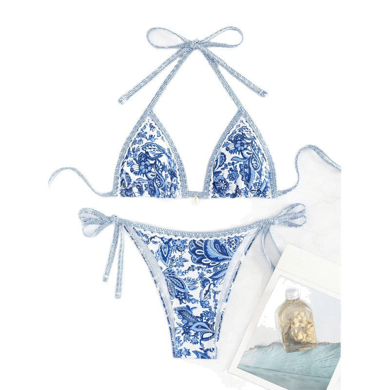 Printed sexy multicolor swimsuit bikini