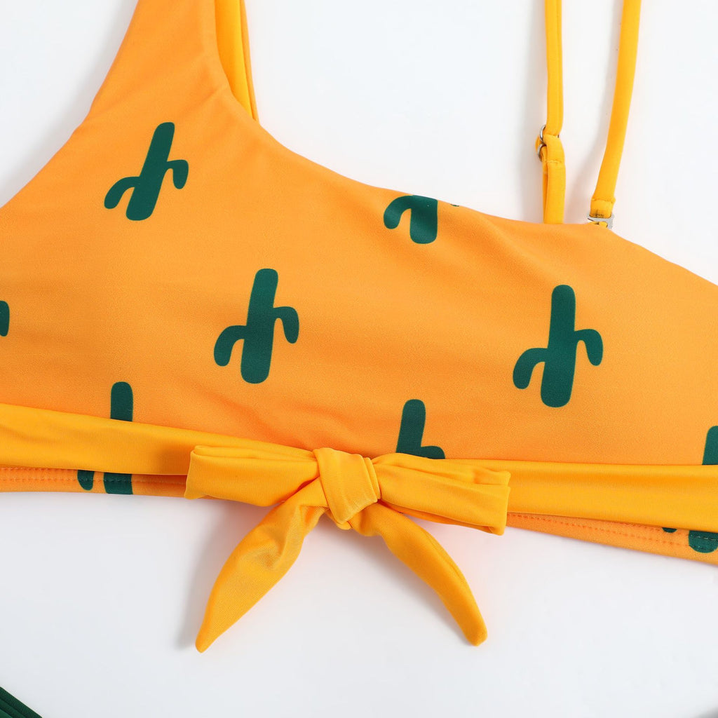 High-Waisted Two-Piece Bikini Swimwear with Single Shoulder Design for Beach Wear