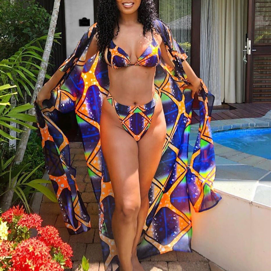 Style Printed Bikini Swimwear Women's Two-Piece Sexy Bathing Suit