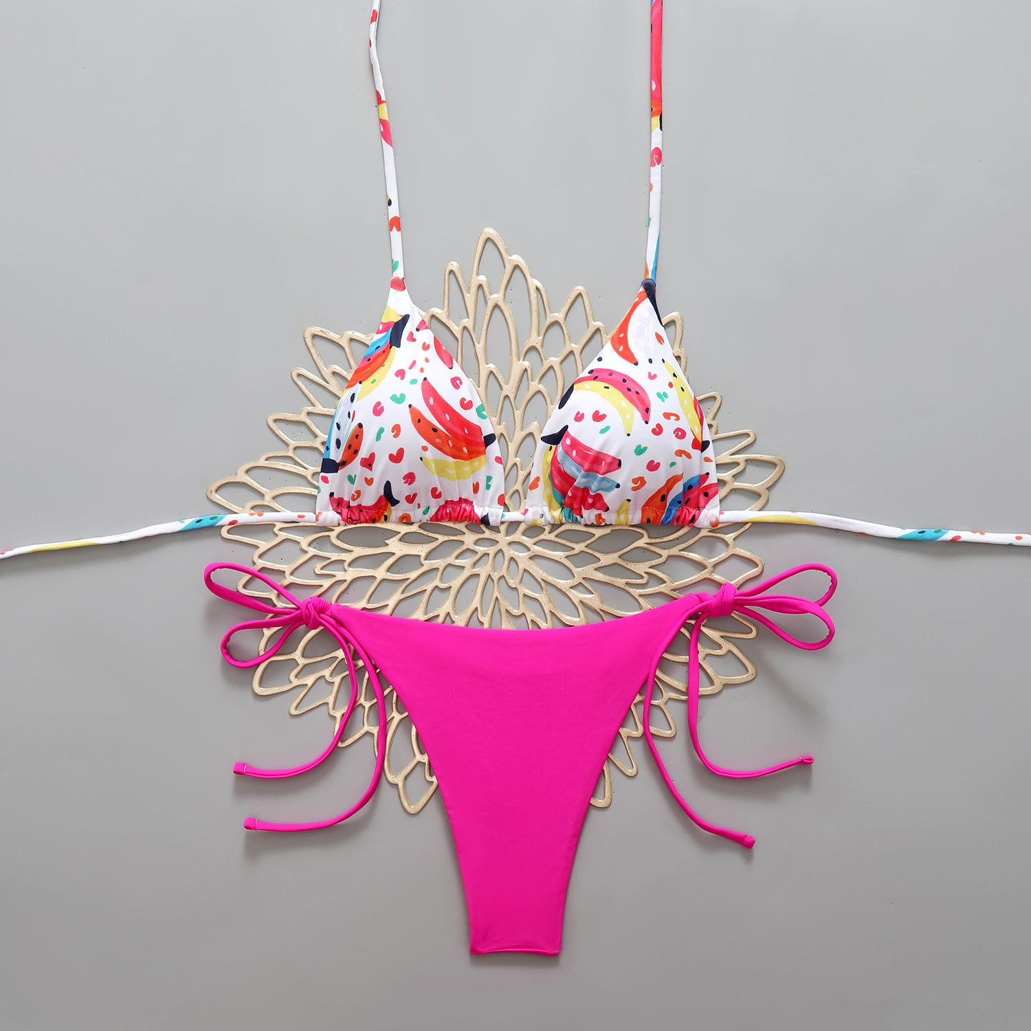 Graffiti printed bikini