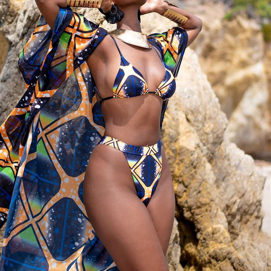 Style Printed Bikini Swimwear Women's Two-Piece Sexy Bathing Suit
