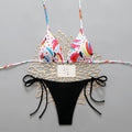 Graffiti printed bikini