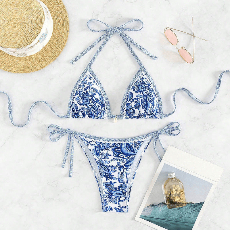 Printed sexy multicolor swimsuit bikini