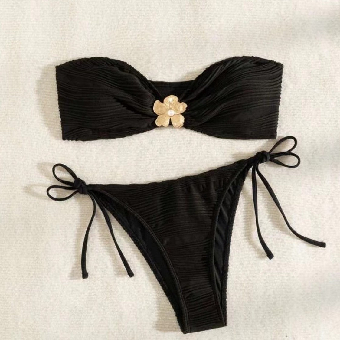 Solid color split style sexy bikini bikini swimsuit for women