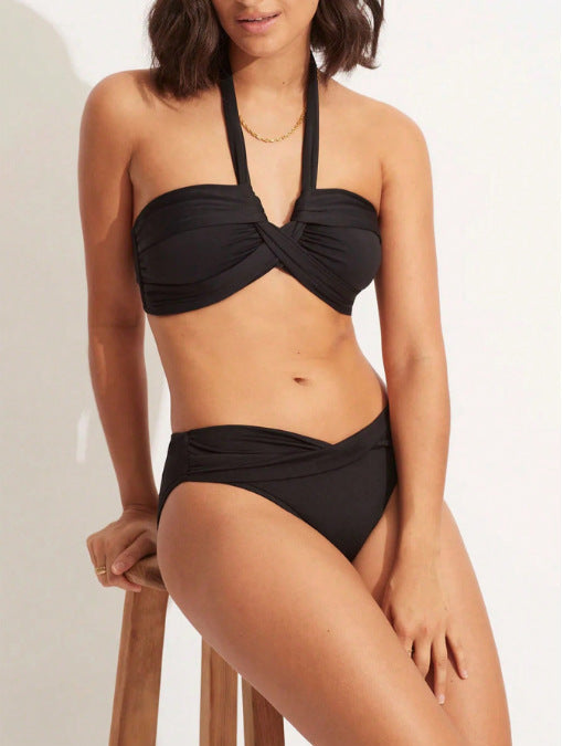Split bikini swimsuit