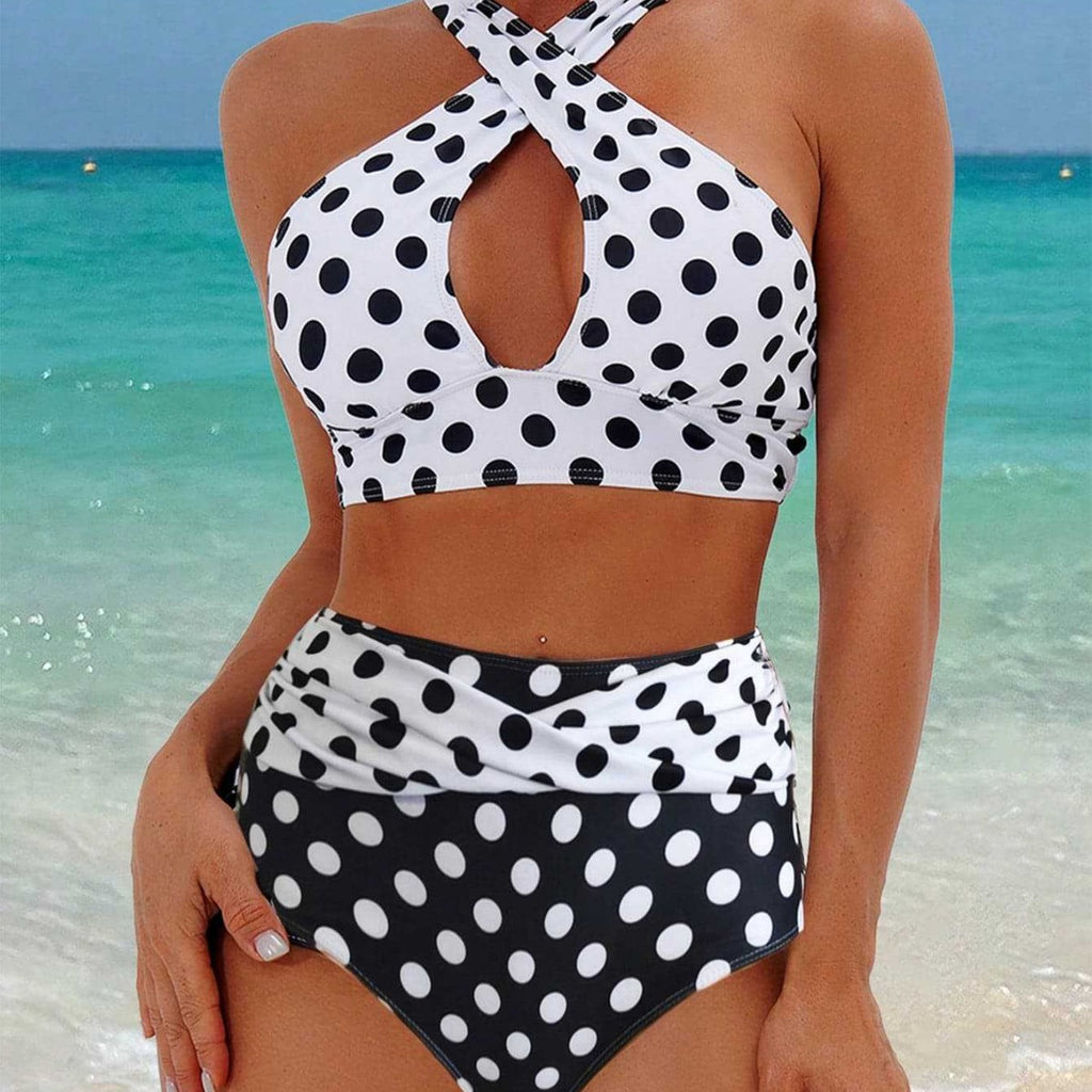 Split swimsuit bikini