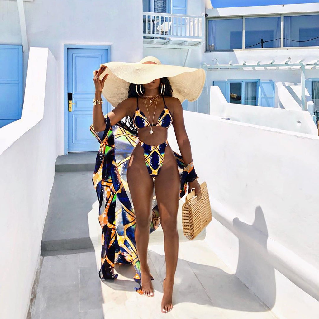 Style Printed Bikini Swimwear Women's Two-Piece Sexy Bathing Suit