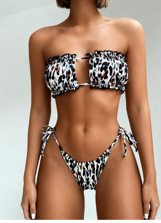 Swimsuit Women's Sexy Strappy Bikini Set Beach Vacation Bikini Swimwear