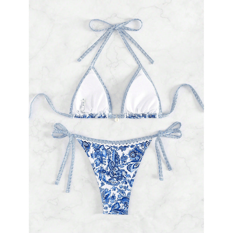 Printed sexy multicolor swimsuit bikini