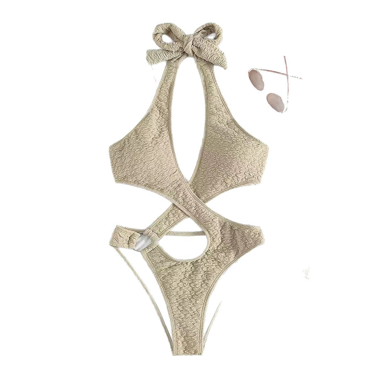 Jumpsuit bikini sexy beige swimsuit
