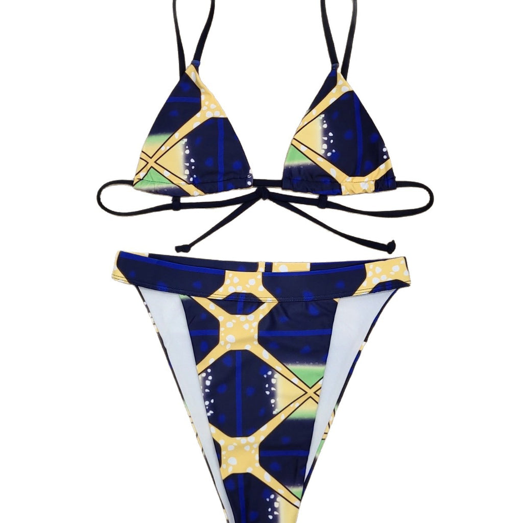 Style Printed Bikini Swimwear Women's Two-Piece Sexy Bathing Suit