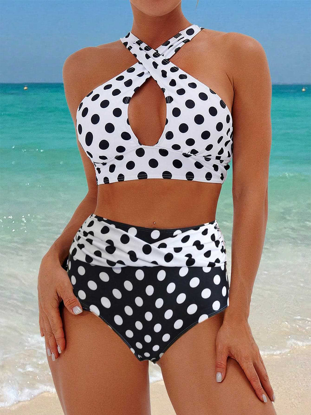 Split swimsuit bikini