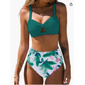 Printed split bikini