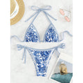 Printed sexy multicolor swimsuit bikini
