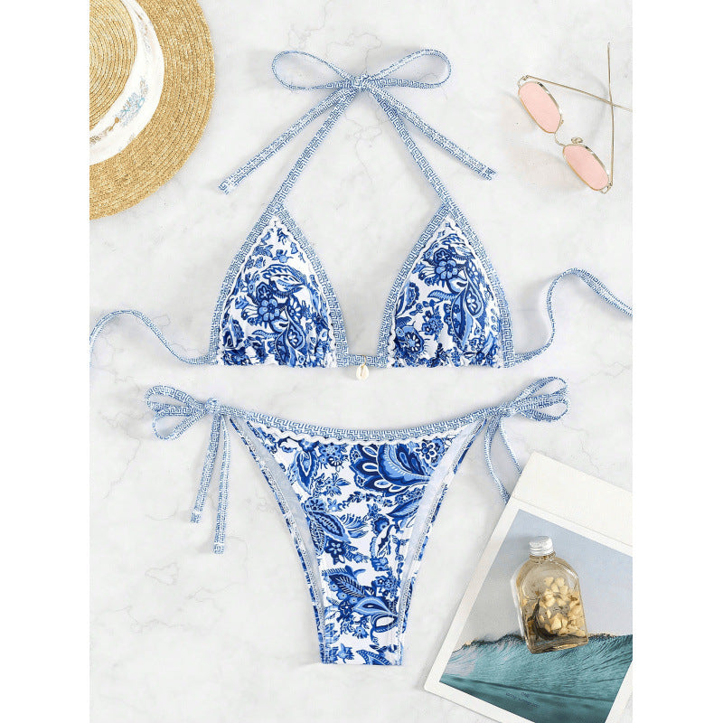 Printed sexy multicolor swimsuit bikini