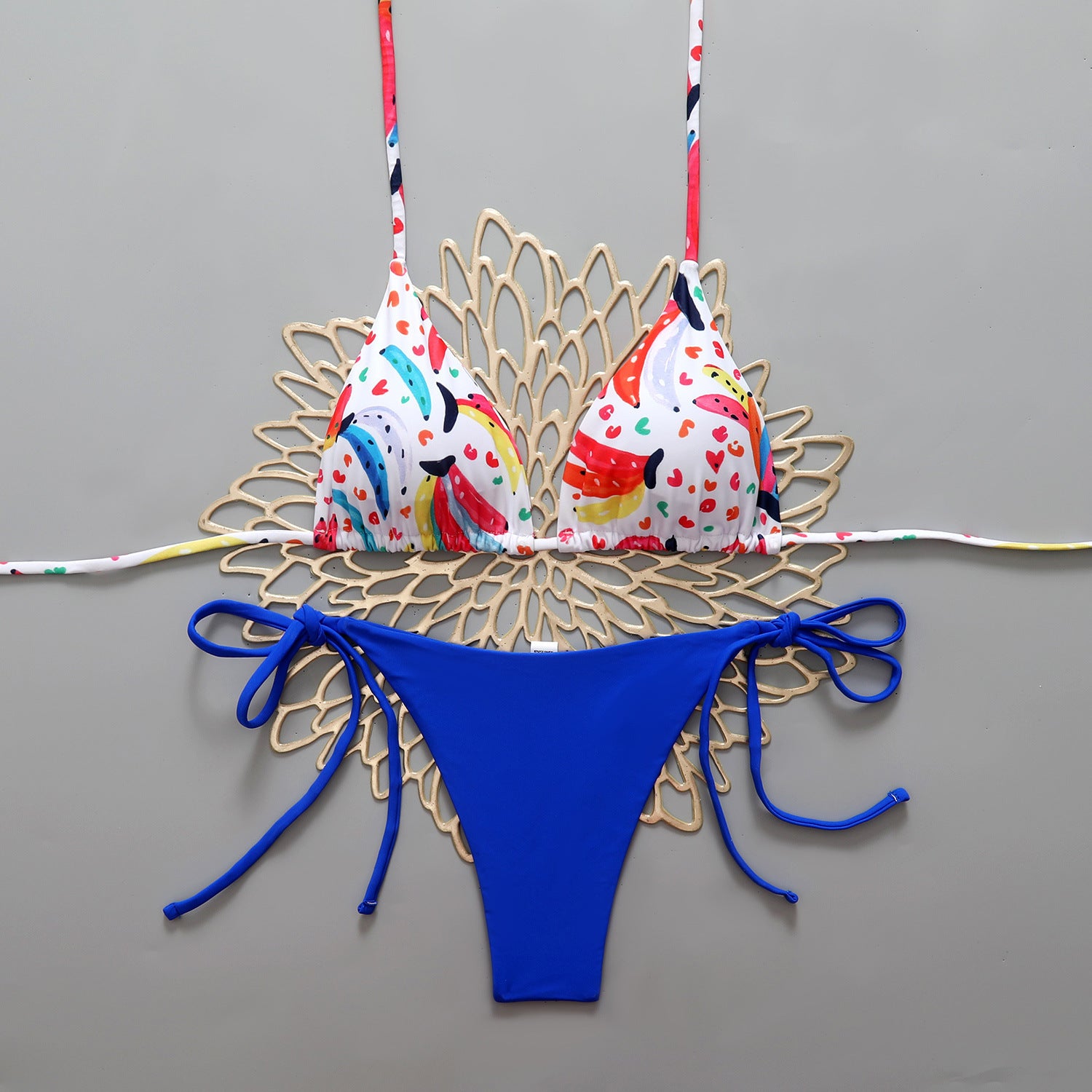 Graffiti printed bikini