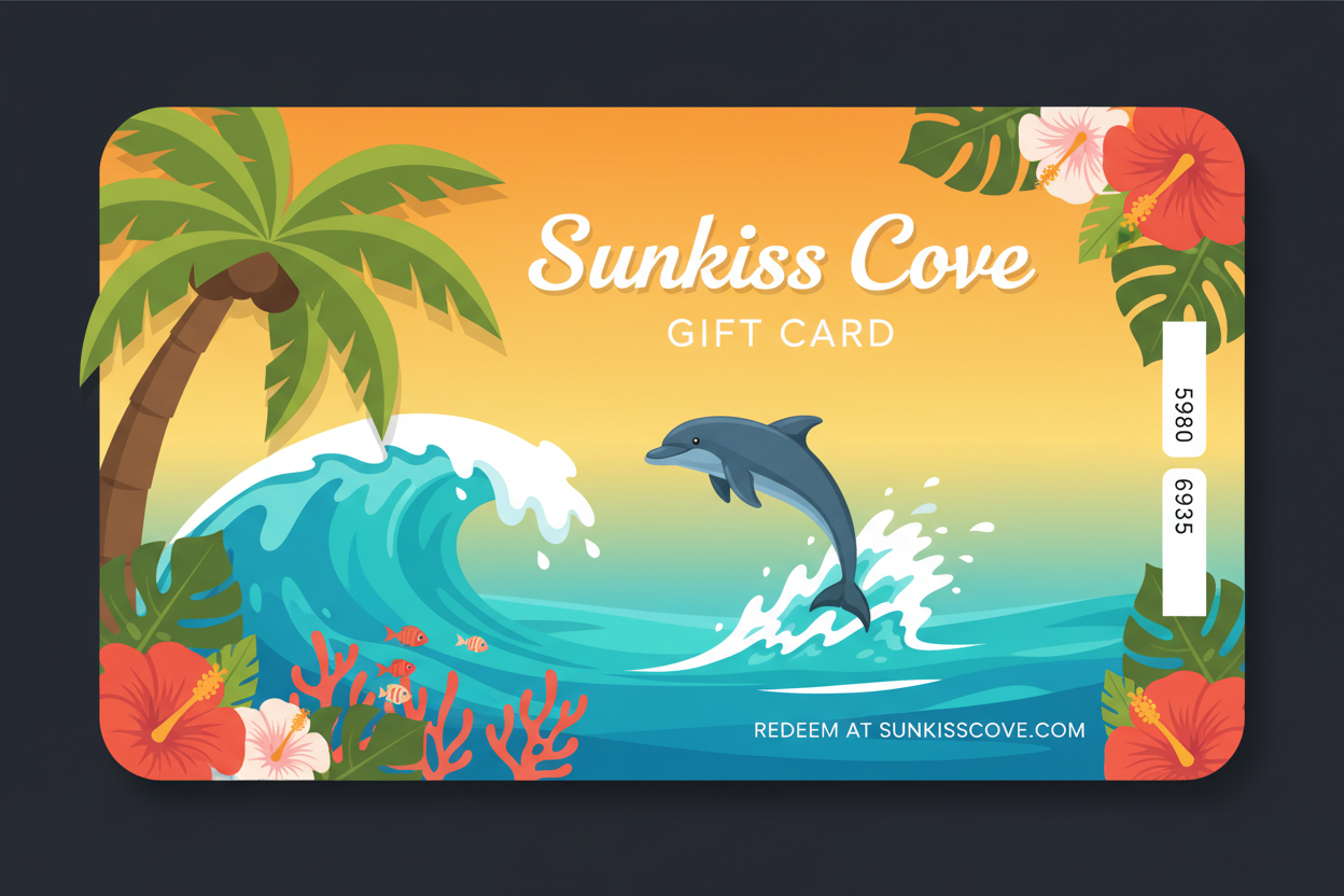 Palm Tree & Dolphin Gift Card